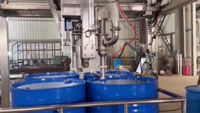 Llenadora automática de tambores sobre palet