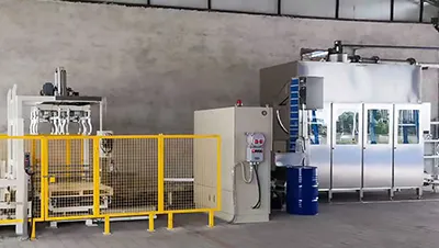 Llenadora automática de tambores (Alineación fotoeléctrica y visión artificial)