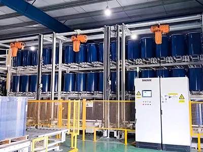 Almacén automático de tambores vacíos