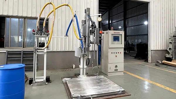 Llenadora semiautomática para IBCs, tambores, baldes y totes